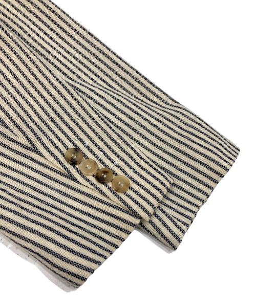 MaxMara（マックスマーラ）MaxMara (マックスマーラ) ストライプセットアップスーツ アイボリー サイズ:44の古着・服飾アイテム