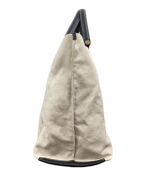 IACUCCI（イアクッチ）IACUCCI (イアクッチ) キャンバストートバッグ ベージュ・ブラックの古着・服飾アイテム
