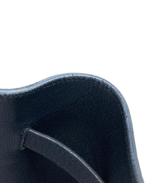 CELINE（セリーヌ）CELINE (セリーヌ) クロコ型押しトートバッグ ネイビーの古着・服飾アイテム