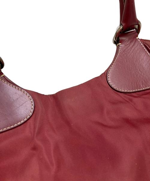 PRADA（プラダ）PRADA (プラダ) ナイロンハンドバッグ レッドの古着・服飾アイテム