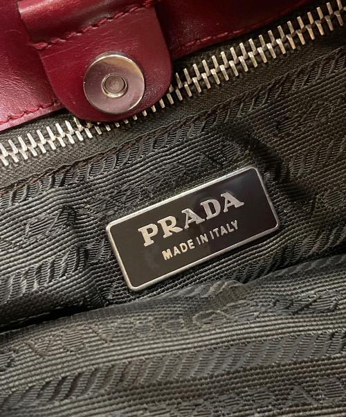 PRADA（プラダ）PRADA (プラダ) ナイロンハンドバッグ レッドの古着・服飾アイテム