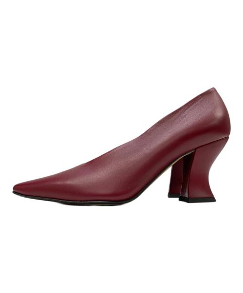 BOTTEGA VENETA（ボッテガベネタ）BOTTEGA VENETA (ボッテガベネタ) アーモンドトゥレザーパンプス バーガンディー サイズ:37の古着・服飾アイテム