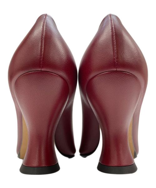 BOTTEGA VENETA（ボッテガベネタ）BOTTEGA VENETA (ボッテガベネタ) アーモンドトゥレザーパンプス バーガンディー サイズ:37の古着・服飾アイテム