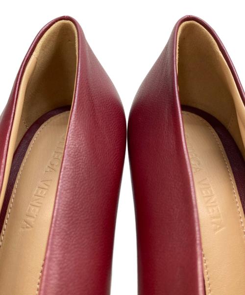 BOTTEGA VENETA（ボッテガベネタ）BOTTEGA VENETA (ボッテガベネタ) アーモンドトゥレザーパンプス バーガンディー サイズ:37の古着・服飾アイテム