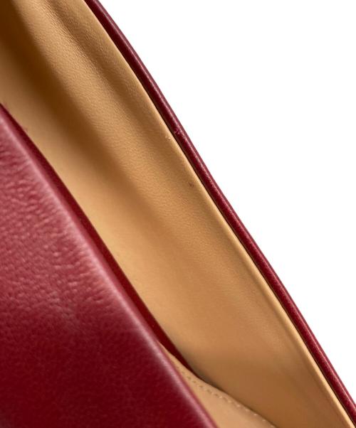 BOTTEGA VENETA（ボッテガベネタ）BOTTEGA VENETA (ボッテガベネタ) アーモンドトゥレザーパンプス バーガンディー サイズ:37の古着・服飾アイテム