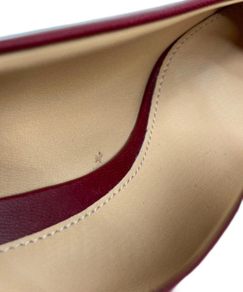 BOTTEGA VENETA（ボッテガベネタ）BOTTEGA VENETA (ボッテガベネタ) アーモンドトゥレザーパンプス バーガンディー サイズ:37の古着・服飾アイテム