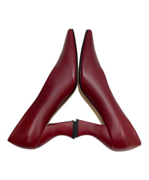 BOTTEGA VENETA（ボッテガベネタ）BOTTEGA VENETA (ボッテガベネタ) アーモンドトゥレザーパンプス バーガンディー サイズ:37の古着・服飾アイテム