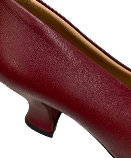 BOTTEGA VENETA（ボッテガベネタ）BOTTEGA VENETA (ボッテガベネタ) アーモンドトゥレザーパンプス バーガンディー サイズ:37の古着・服飾アイテム