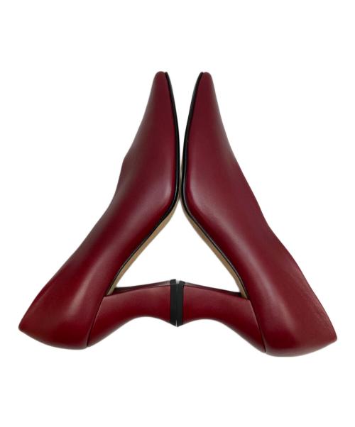 BOTTEGA VENETA（ボッテガベネタ）BOTTEGA VENETA (ボッテガベネタ) アーモンドトゥレザーパンプス バーガンディー サイズ:37の古着・服飾アイテム