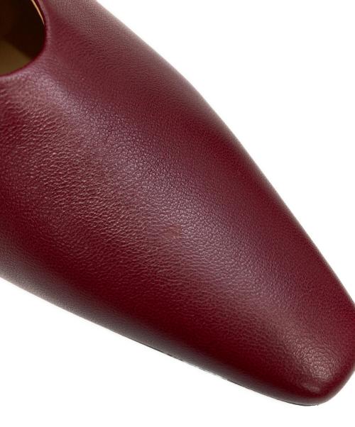 BOTTEGA VENETA（ボッテガベネタ）BOTTEGA VENETA (ボッテガベネタ) アーモンドトゥレザーパンプス バーガンディー サイズ:37の古着・服飾アイテム
