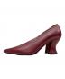 BOTTEGA VENETA (ボッテガベネタ) アーモンドトゥレザーパンプス バーガンディー サイズ:37：25000円