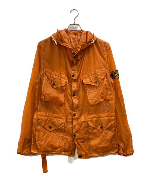 STONE ISLAND（ストーンアイランド）STONE ISLAND (ストーンアイランド) Mesh Badge Technical Jacket　2008年 オレンジ サイズ:Sの古着・服飾アイテム