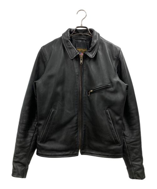VANSON（バンソン）VANSON (バンソン) ENF/シングルレザージャケット ブラック サイズ:36の古着・服飾アイテム