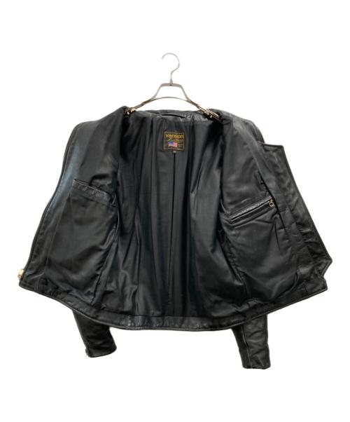 VANSON（バンソン）VANSON (バンソン) ENF/シングルレザージャケット ブラック サイズ:36の古着・服飾アイテム