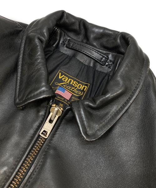 VANSON（バンソン）VANSON (バンソン) ENF/シングルレザージャケット ブラック サイズ:36の古着・服飾アイテム