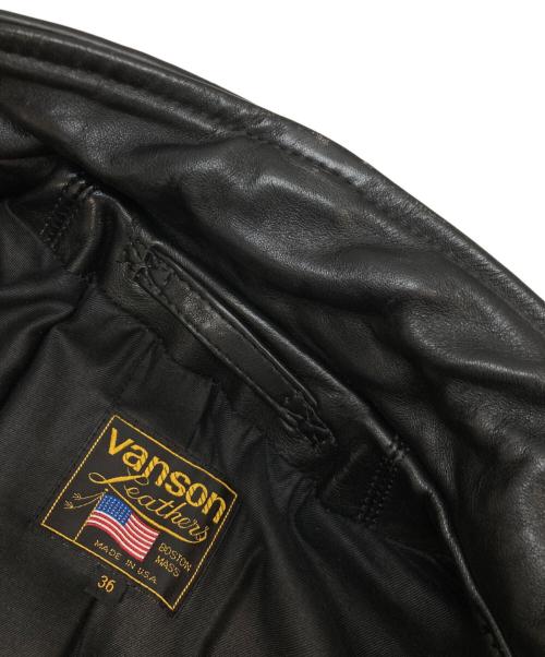 VANSON（バンソン）VANSON (バンソン) ENF/シングルレザージャケット ブラック サイズ:36の古着・服飾アイテム