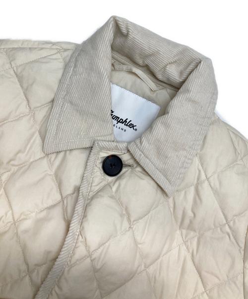 Gymphlex（ジムフレックス）Gymphlex (ジムフレックス) キルトダウンパフスリーブミドルコート ベージュ サイズ:12の古着・服飾アイテム