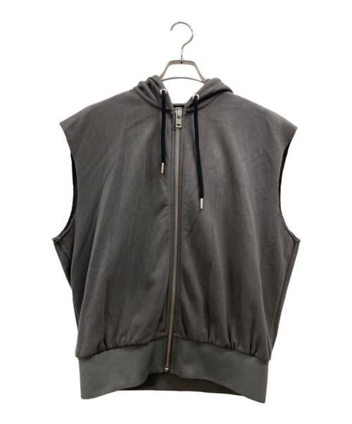 DIESEL（ディーゼル）DIESEL (ディーゼル) D-LOSTY パッチワークレイヤードデニムジャケット グレー サイズ:Sの古着・服飾アイテム