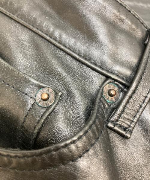 OLD GAP（オールドギャップ）OLD GAP (オールドギャップ) 00sレザーパンツ ブラック サイズ:W31×L32の古着・服飾アイテム