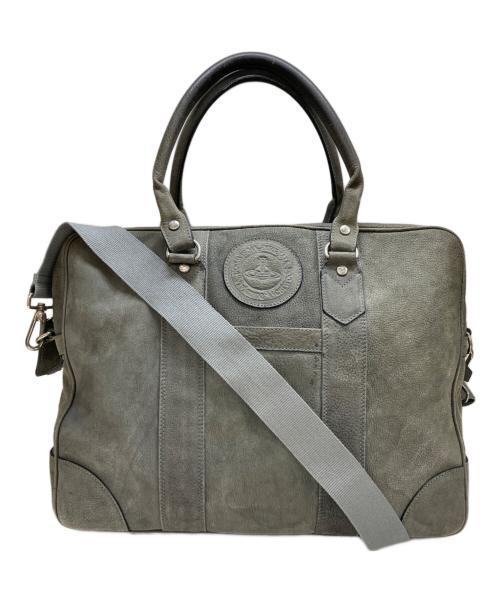 Vivienne Westwood（ヴィヴィアンウエストウッド）Vivienne Westwood (ヴィヴィアンウエストウッド) 2WAYレザーバッグ グレーの古着・服飾アイテム