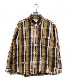 BOWWOW（バウワウ）の古着「REPAIR AGEING FLANNEL SHIRTS」｜カーキ