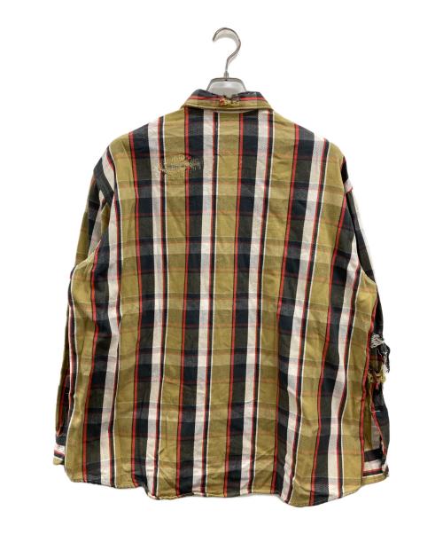 BOWWOW（バウワウ）BOWWOW (バウワウ) REPAIR AGEING FLANNEL SHIRTS カーキ サイズ:XLの古着・服飾アイテム