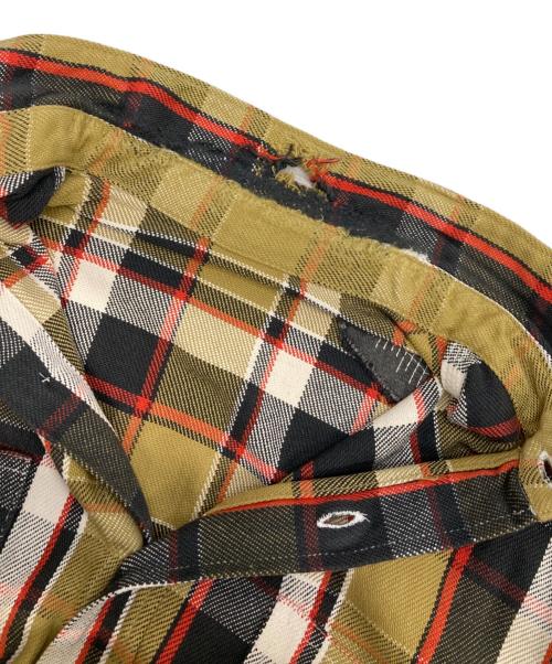 BOWWOW（バウワウ）BOWWOW (バウワウ) REPAIR AGEING FLANNEL SHIRTS カーキ サイズ:XLの古着・服飾アイテム