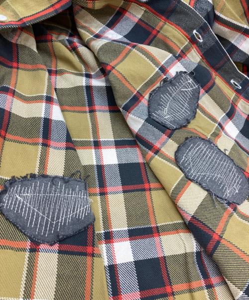 BOWWOW（バウワウ）BOWWOW (バウワウ) REPAIR AGEING FLANNEL SHIRTS カーキ サイズ:XLの古着・服飾アイテム