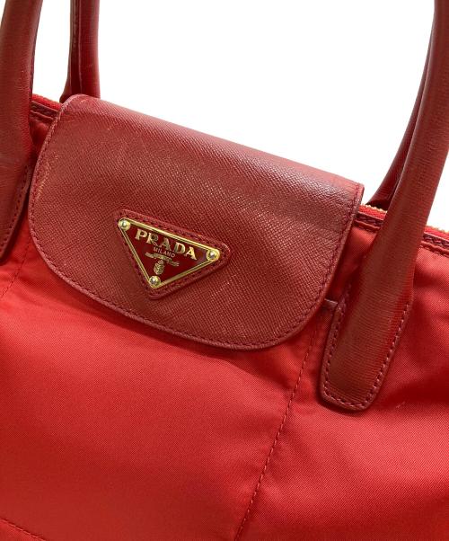 PRADA（プラダ）PRADA (プラダ) 2WAYバッグ レッドの古着・服飾アイテム