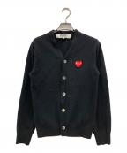 PLAY COMME des GARCONSプレイコムデギャルソン）の古着「ウールVネックカーディガン」｜ブラック