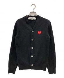 PLAY COMME des GARCONS（プレイコムデギャルソン）の古着「ウールVネックカーディガン」｜ブラック