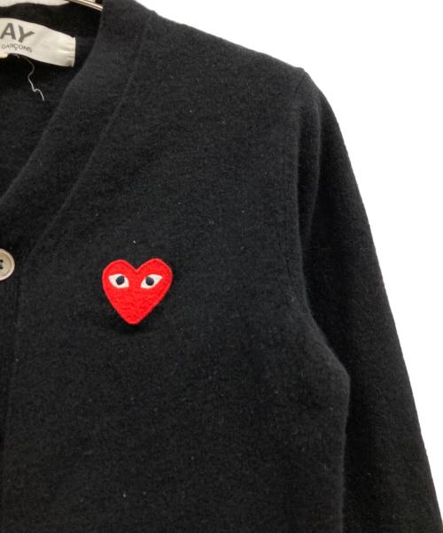PLAY COMME des GARCONS（プレイコムデギャルソン）PLAY COMME des GARCONS (プレイコムデギャルソン) ウールVネックカーディガン ブラック サイズ:Sの古着・服飾アイテム