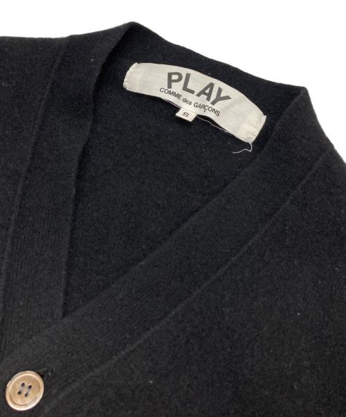 PLAY COMME des GARCONS（プレイコムデギャルソン）PLAY COMME des GARCONS (プレイコムデギャルソン) ウールVネックカーディガン ブラック サイズ:Sの古着・服飾アイテム