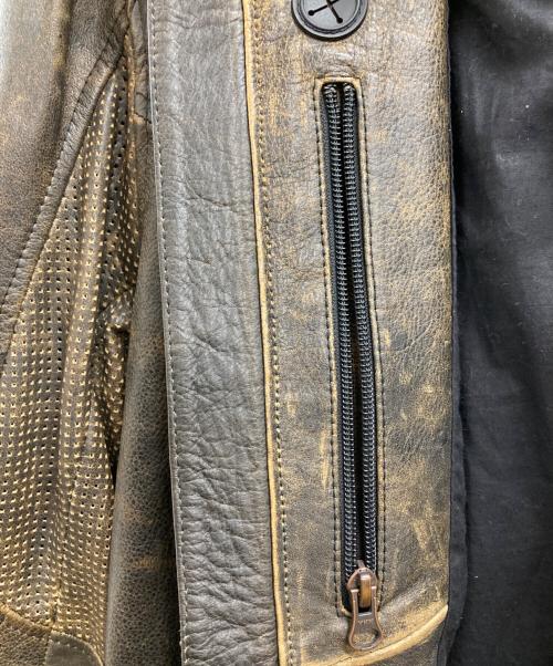 HARLEY-DAVIDSON（ハーレーダビッドソン）HARLEY-DAVIDSON (ハーレーダビッドソン) V-TWIN パンチングレザージャケット ブラウン サイズ:Mの古着・服飾アイテム