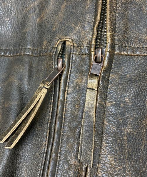 HARLEY-DAVIDSON（ハーレーダビッドソン）HARLEY-DAVIDSON (ハーレーダビッドソン) V-TWIN パンチングレザージャケット ブラウン サイズ:Mの古着・服飾アイテム