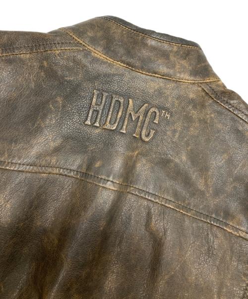 HARLEY-DAVIDSON（ハーレーダビッドソン）HARLEY-DAVIDSON (ハーレーダビッドソン) V-TWIN パンチングレザージャケット ブラウン サイズ:Mの古着・服飾アイテム