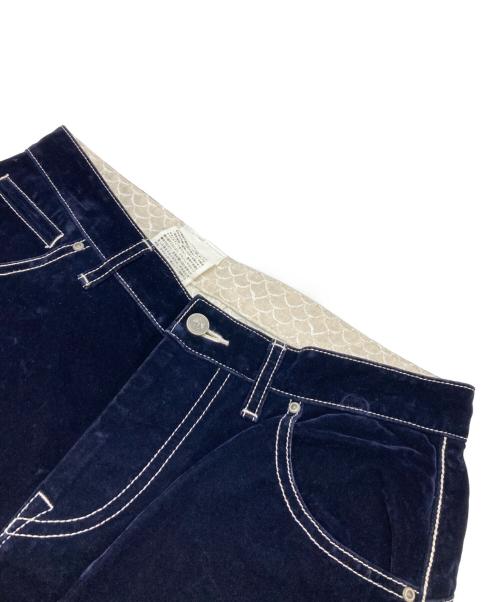 mina perhonen（ミナ ペルホネン）mina perhonen (ミナ ペルホネン) フロッキーデニムパンツ ネイビー サイズ:40の古着・服飾アイテム
