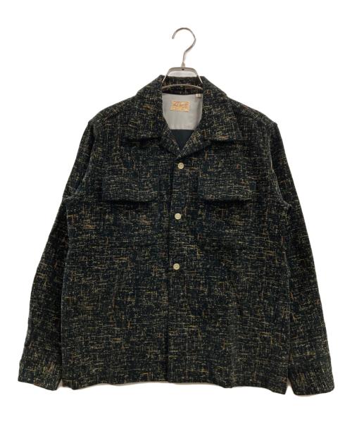 STYLE EYES（スタイルアイズ）STYLE EYES (スタイルアイズ) Mid 1950s Style Corduroy Sports Shirt “IKAT” ブラック サイズ:Sの古着・服飾アイテム