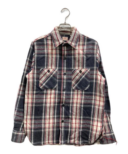 SUGAR CANE（シュガーケーン）SUGAR CANE (シュガーケーン) TWILL CHECK WORK SHIRT ブラック×ベージュ サイズ:Sの古着・服飾アイテム
