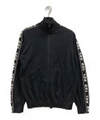DIESELディーゼル）の古着「K-KER-A サイドラインニットジャケット」｜ブラック