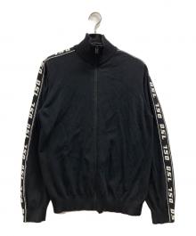 DIESEL（ディーゼル）の古着「K-KER-A サイドラインニットジャケット」｜ブラック