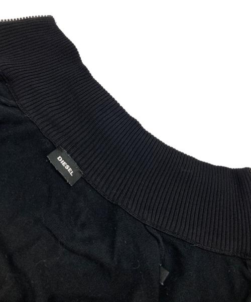 DIESEL（ディーゼル）DIESEL (ディーゼル) K-KER-A サイドラインニットジャケット ブラック サイズ:Lの古着・服飾アイテム