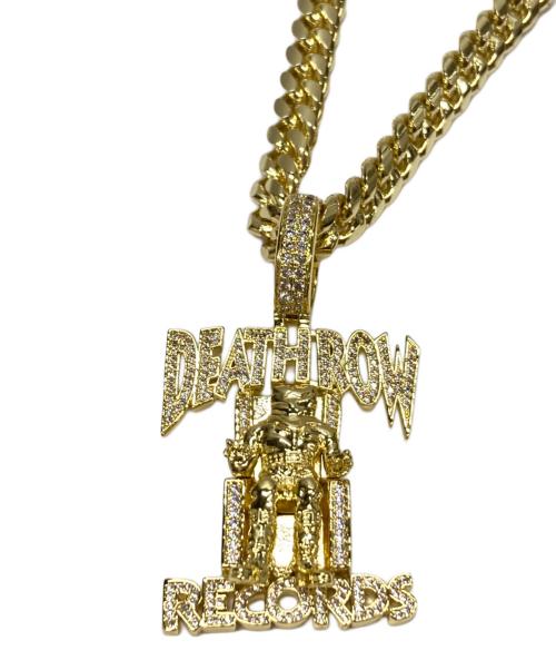 King Ice（キングアイス）King Ice (キングアイス) DEATH ROW RECORDS (デスロウレコーズ) コラボネックレス ゴールドの古着・服飾アイテム