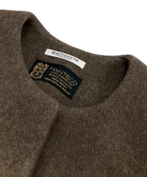 BEAUTY&YOUTH（ビューティーアンドユース）BEAUTY&YOUTH (ビューティーアンドユース) ノーカラーベルト ロングコート ベージュ サイズ:Sの古着・服飾アイテム