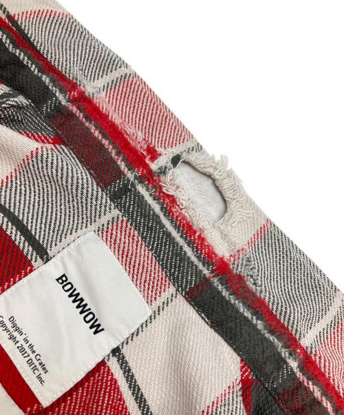 BOWWOW（バウワウ）BOWWOW (バウワウ) repair ageing flannel shirts レッド サイズ:M 未使用品の古着・服飾アイテム