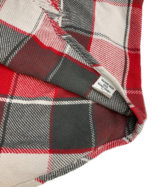 BOWWOW（バウワウ）BOWWOW (バウワウ) repair ageing flannel shirts レッド サイズ:M 未使用品の古着・服飾アイテム