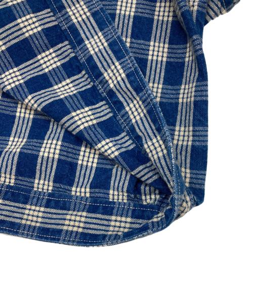UNION SUPPLY（ユニオンサプライ）UNION SUPPLY (ユニオンサプライ) ネルシャツ ブルー サイズ:17 1/2の古着・服飾アイテム