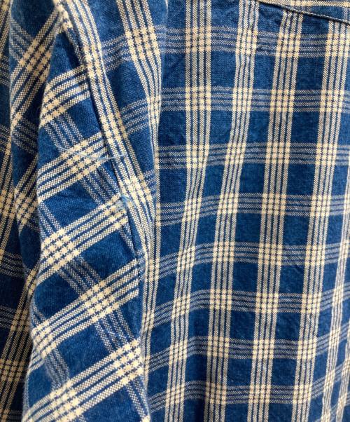 UNION SUPPLY（ユニオンサプライ）UNION SUPPLY (ユニオンサプライ) ネルシャツ ブルー サイズ:17 1/2の古着・服飾アイテム