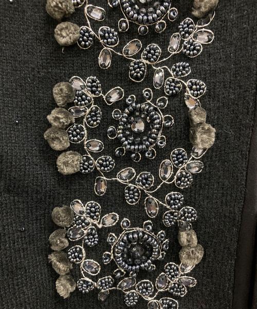 house of lotus（ハウスオブロータス）house of lotus (ハウスオブロータス) ビーズ刺繍カーディガン ブラック サイズ:Mの古着・服飾アイテム