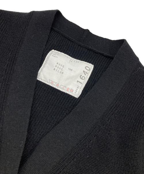 sacai（サカイ）sacai (サカイ) 二重ペプラムニットカーディガン ブラック サイズ:1の古着・服飾アイテム